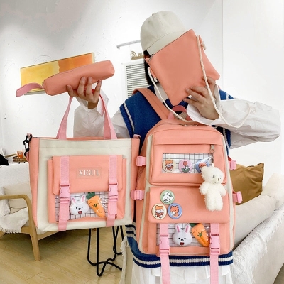 Harajuku Four-piece Backpack Set